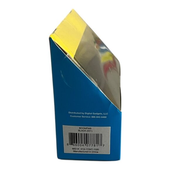 Digital Basics Fabric Air Mouse Wireless USB Plug & Play Ergonomic PC Mac Black - Picture 2 of 5